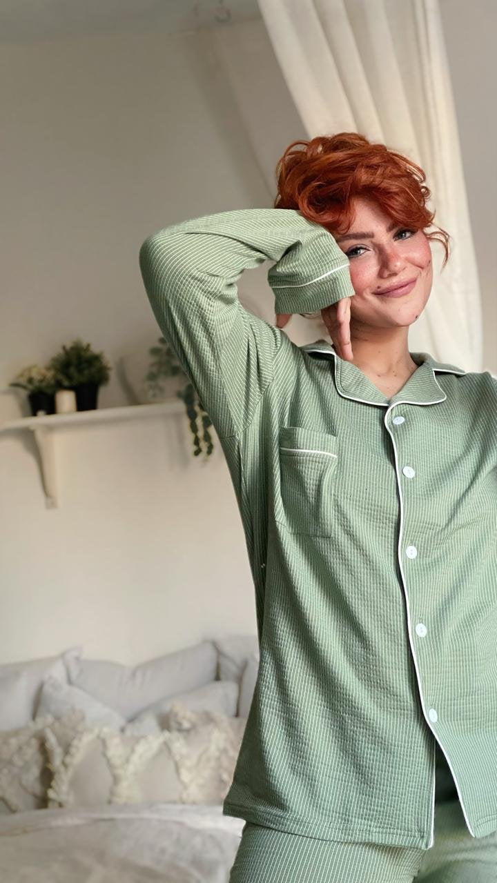 بيجامة اخضر فاتح