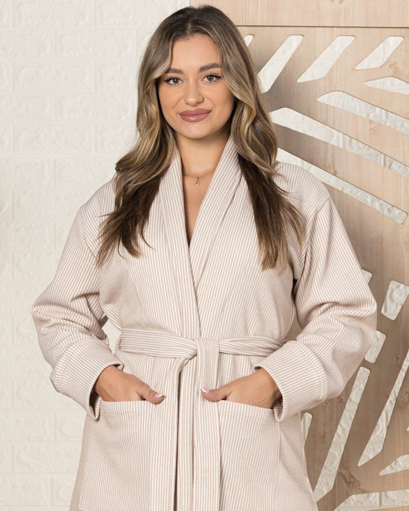Fleece brown robe