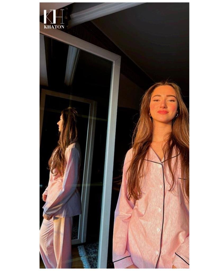 Classic pink pajamas set button down