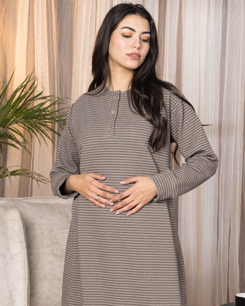 Fleece brown nightgowen