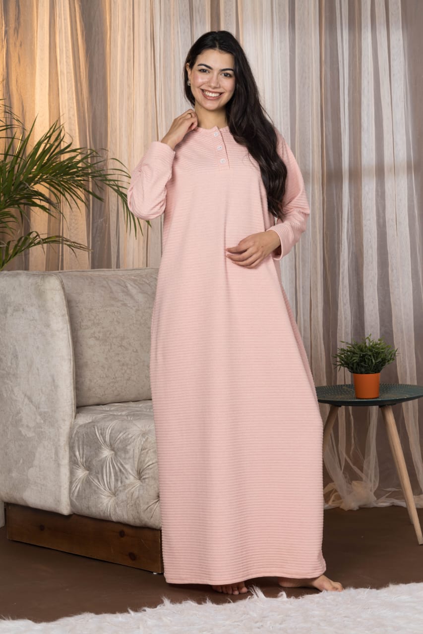 Fleece pink nightgowen