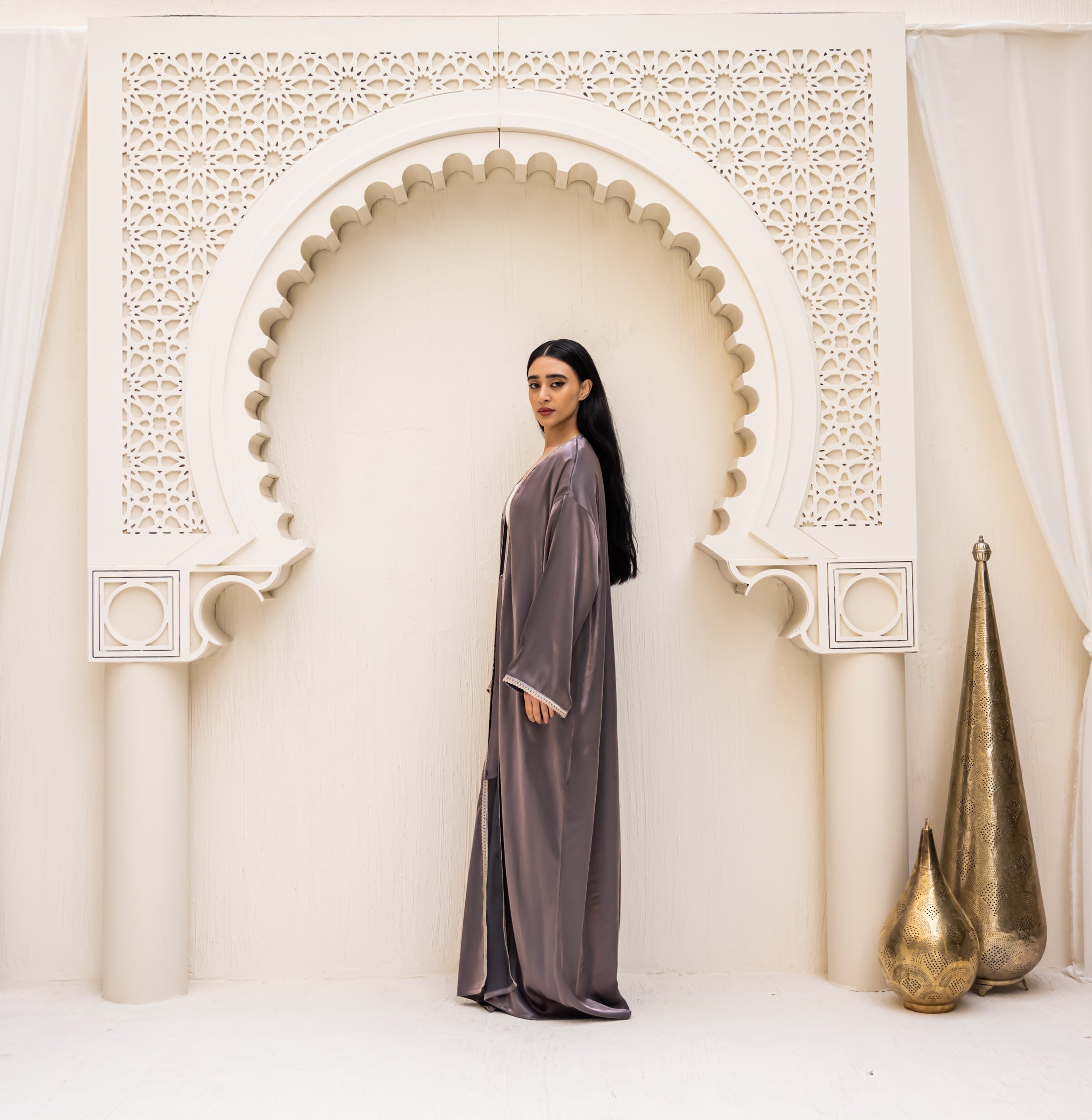 Nawarah purple kaftan