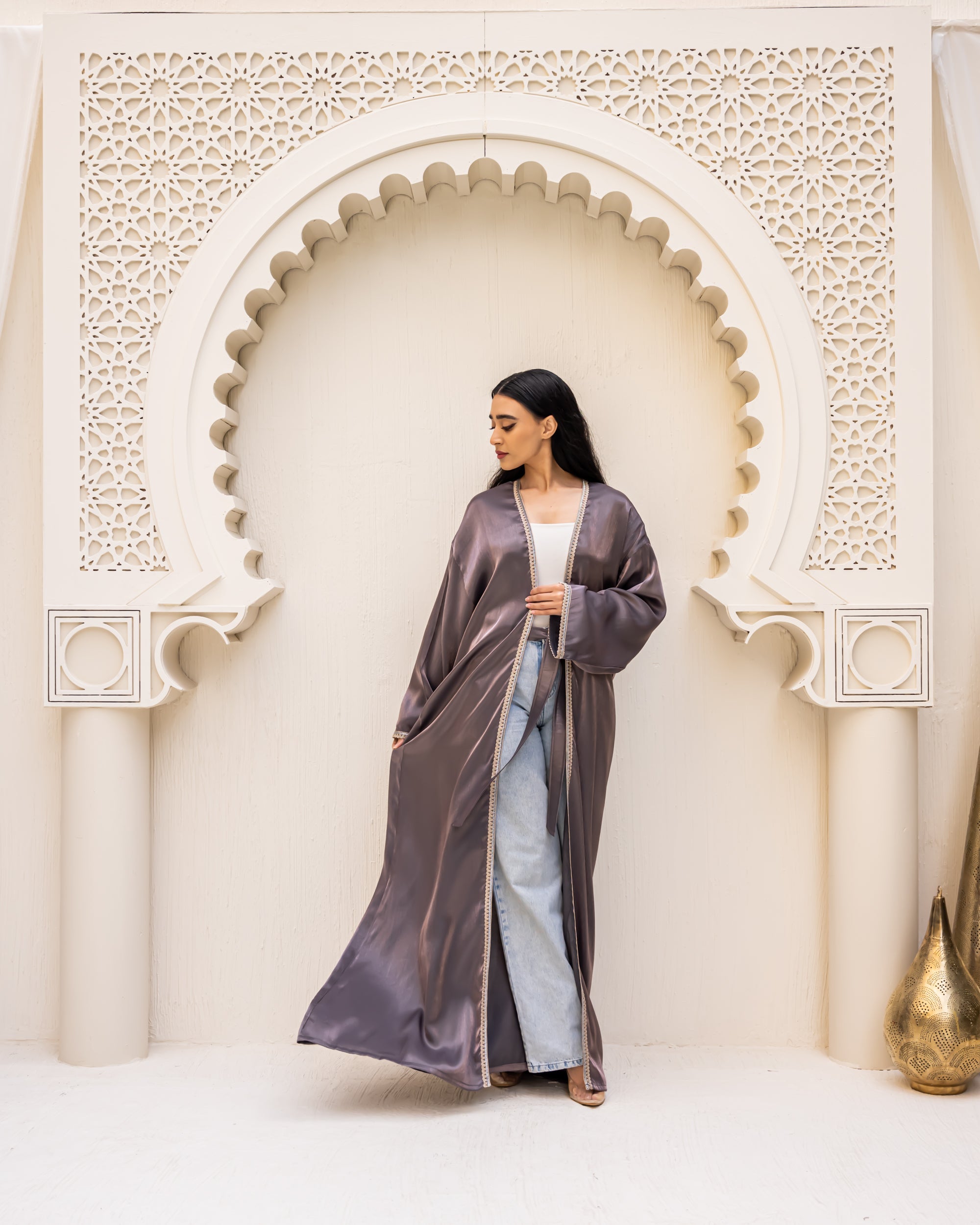 Nawarah purple kaftan