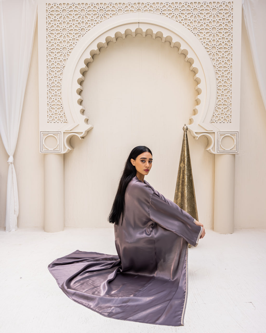 Nawarah purple kaftan