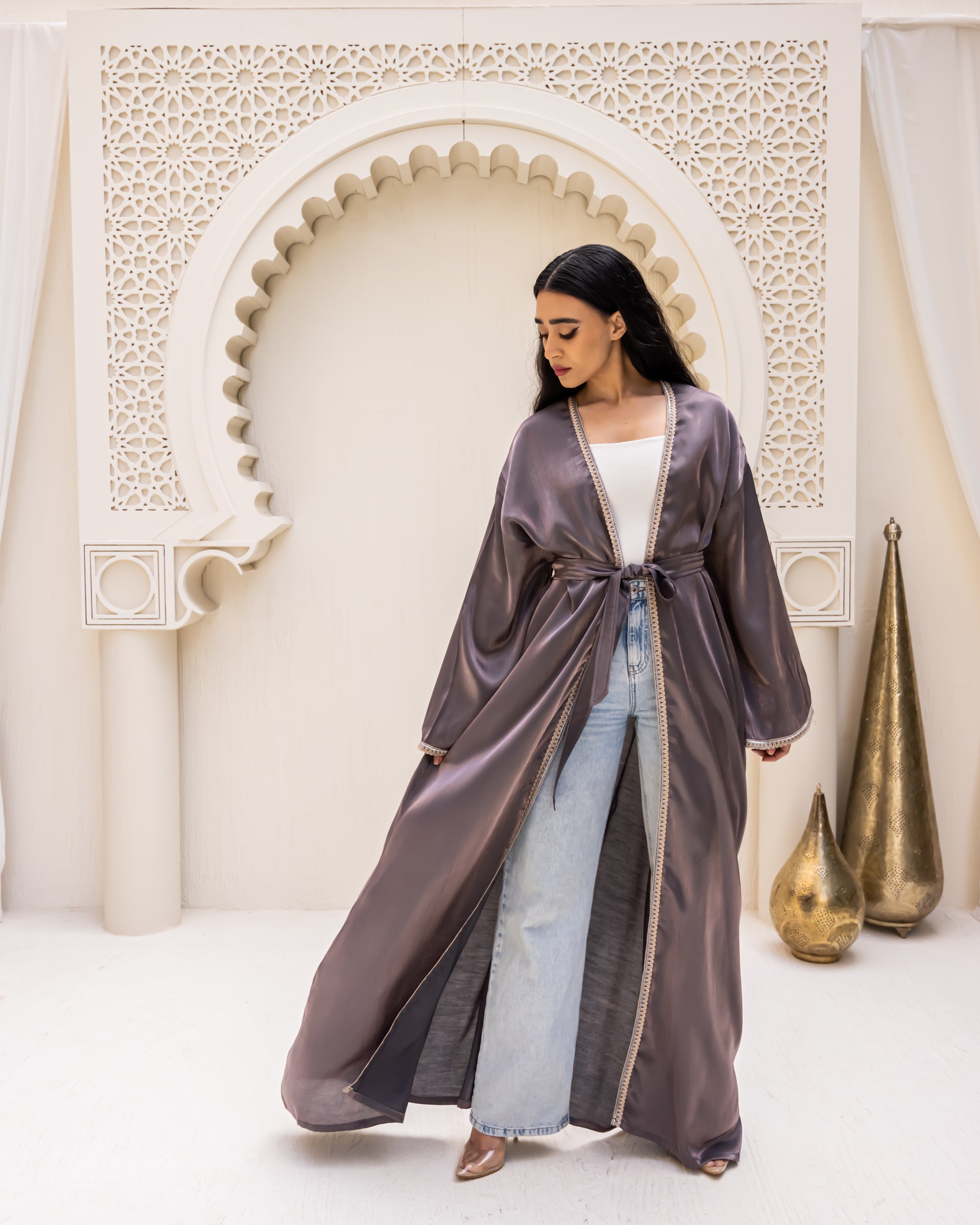 Nawarah purple kaftan