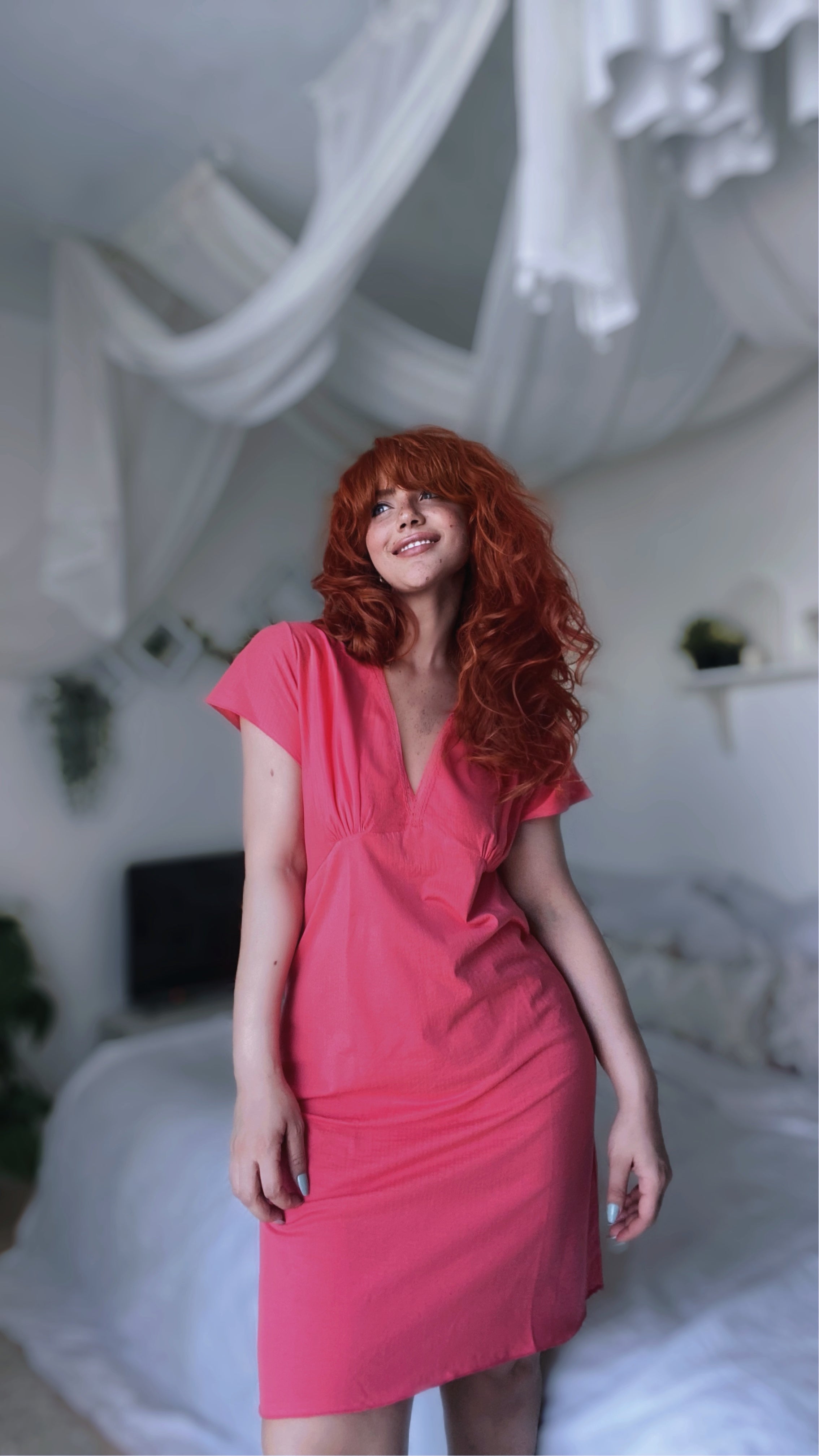 Warm pink nightgown