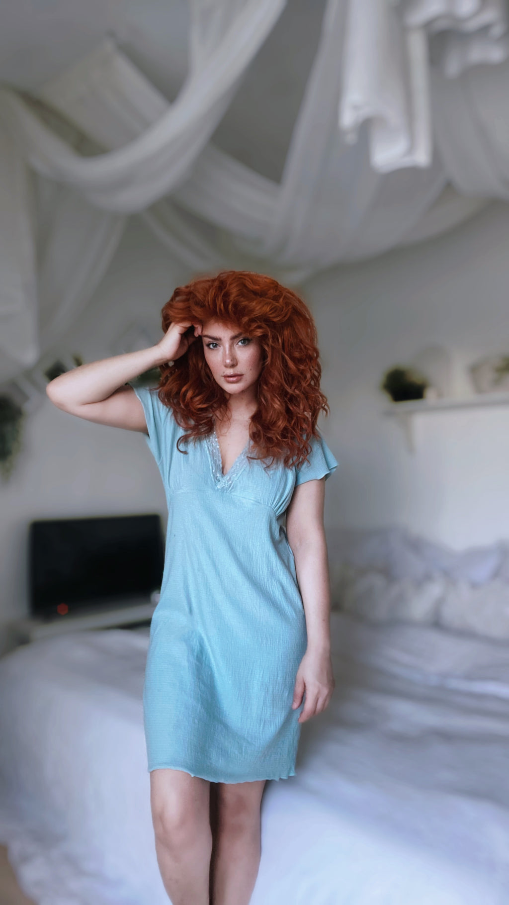 Turquoise Blue Nightgown