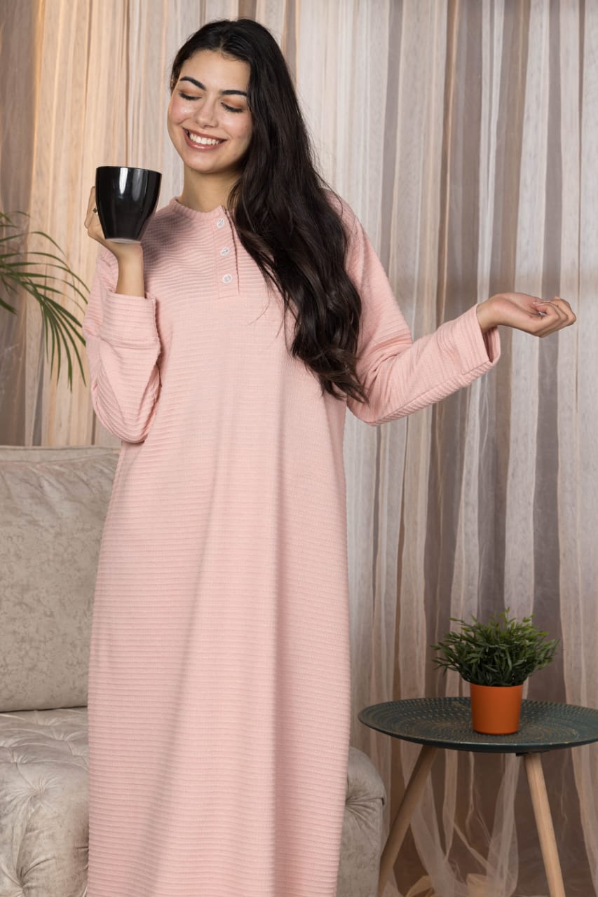 Fleece pink nightgowen